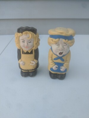 Vintage plastic talking salt and pepper shaker set untested ~ TRL7#61 ...