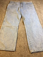 Cabelas Denim Jeans Mens 36x30 Relaxed Fit Blue 100% Cotton Boot Cut