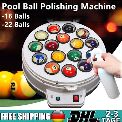 Billard Reinigungsmaschine 22/16Bälle Snooker Pool Ball Reiniger Kugeln Polierer