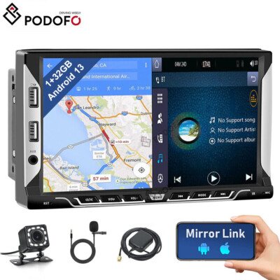 7'' Android 13 Autoradio GPS Navi Doppel 2 DIN Bluetooth WIFI USB +Rückfahrkamera