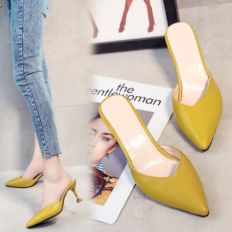 PANTOFOLA D’ORO Scarpe pantofole donna stiletto mules tacco a gattino abito a punta data punta