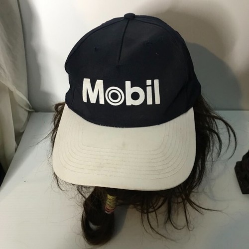 Mobil 1 Baseball Style Cap Hat Navy Blue Adjustable Embroidered Logo