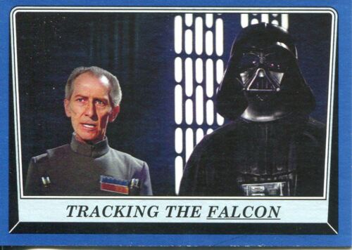 Star Wars Rogue One Mission Briefing Blue Base Card #44 Tracking the Falcon - Afbeelding 1 van 1