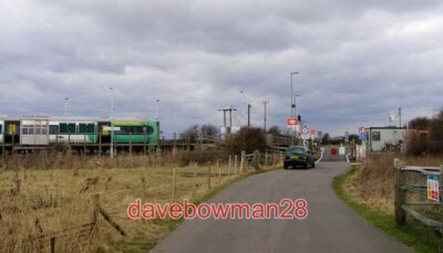 PHOTO  NORMAN'S BAY LEVEL CROSSING NORMAN'S BAY STATION IS JUST A HALT AND TRAIN
