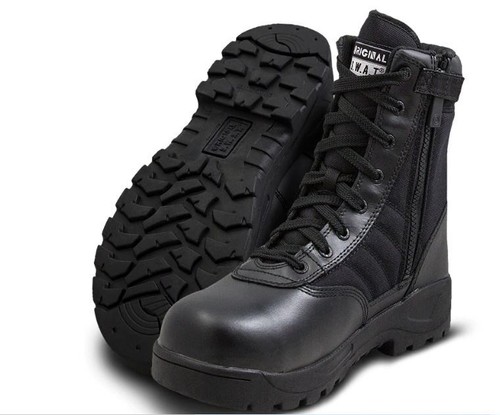 Steel Toe Side Zip Boots Mens Black 
