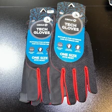 Pugs Tech Gloves Black/Red Size X-Large LOT OF 2 NEW
