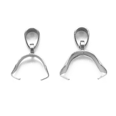 20 Pcs Clasp Metal Pendant Pendant Loop DIY Jewelry Accessories