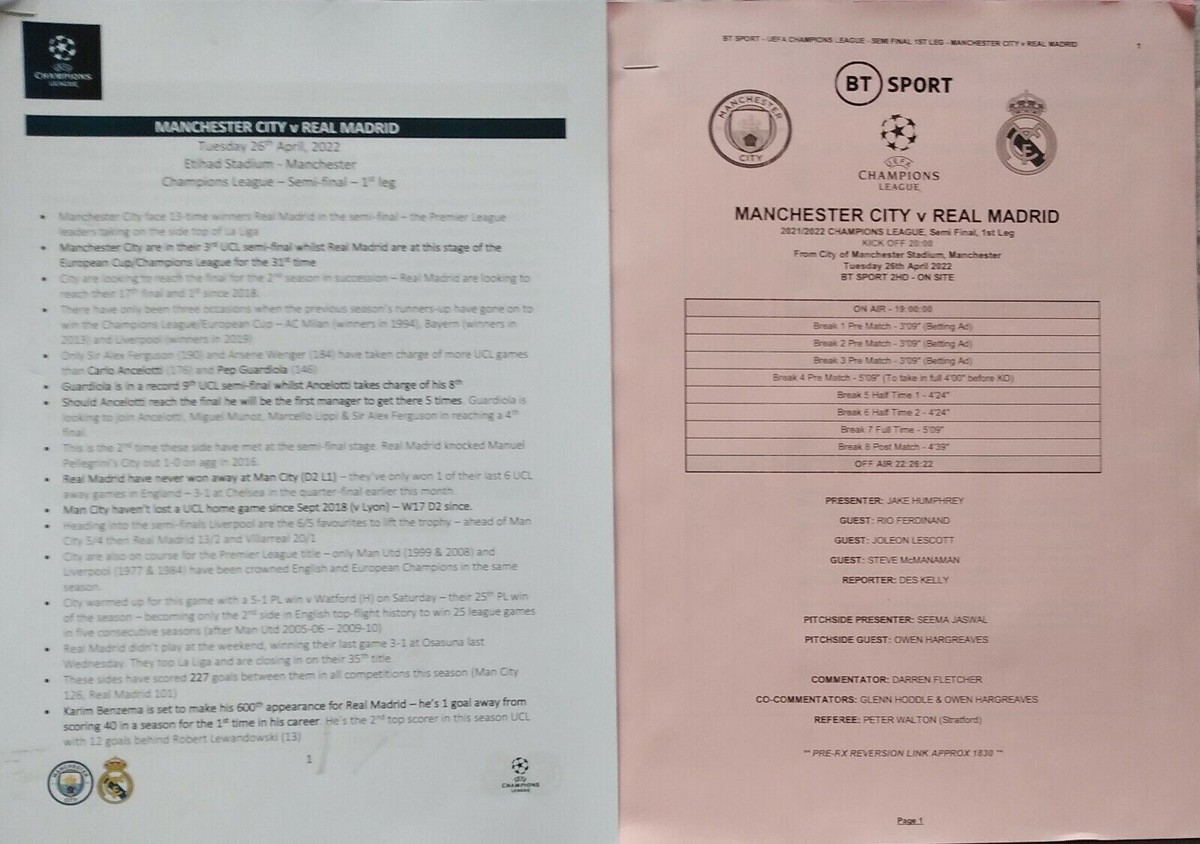 Halftime Show Ucl On Cbs Sports Rte Champions League Live Halftime