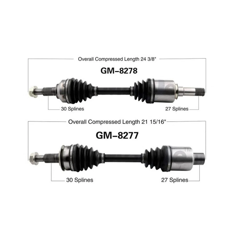 2 ejes delanteros Surtrack CV para Chevrolet Equinox 2010-2017 Foto 2 de 4