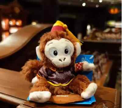 Genuine HKDL Hong Kong Disney Monkey Shoulder Pal Magnet Plush Doll