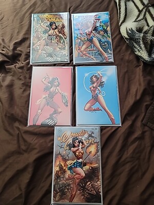 J Scott Campbell WONDER WOMAN #750 variants  Lot of 5 NM VARIANT COVER sealed