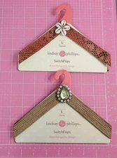 Lindsay Phillips 2 Pairs Switch Flops Interchangeable Straps Large Multi Colors