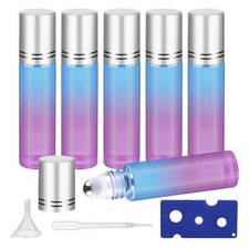 10ML Essential Oil Roller Bottles, 6 Pack Clear Oil Roller Bottles for Essent...