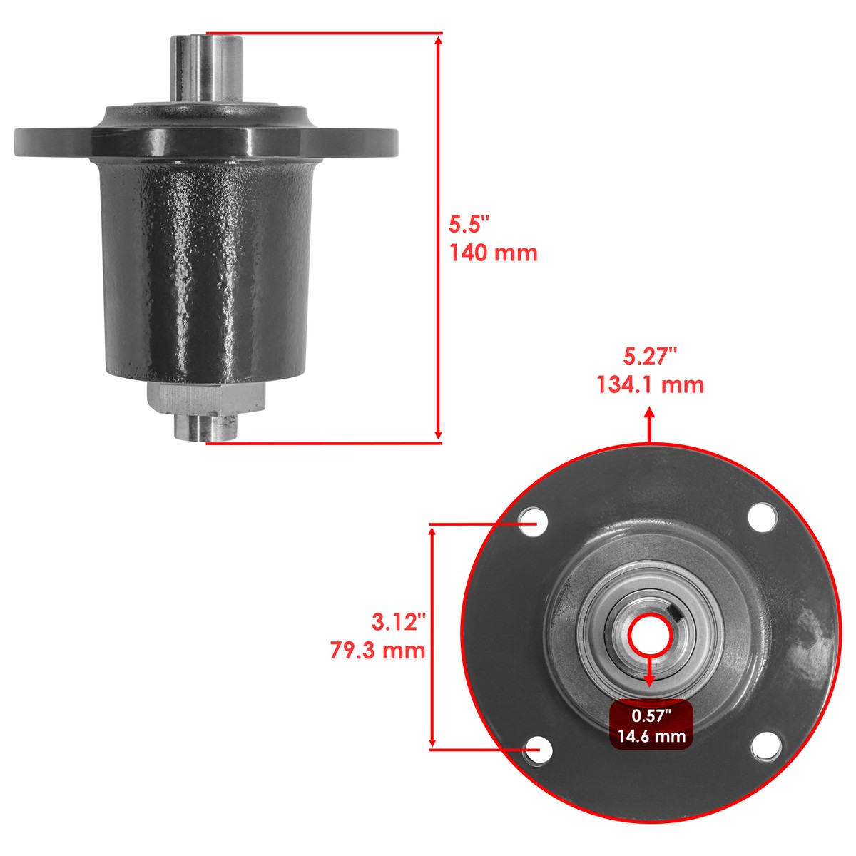 Deck Spindle for Bobcat 942206 942207 942208 942209 942221 942222