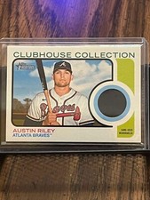 AUSTIN RILEY 2022 TOPPS HERITAGE CLUBHOUSE COLLECTION BRAVES JERSEY PATCH RELIC!