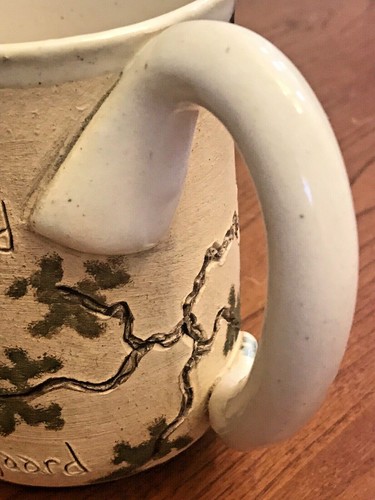 Etta Satter Stoneware Mug Literary Quote Kierkegaard 12 oz - Studio Art Pottery - Picture 9 of 11