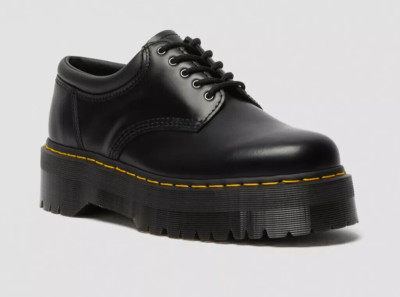 Dr Marteens 8053 Quad Smooth Leather Platform Shoes Men Size 6 Woman 7 -24690001