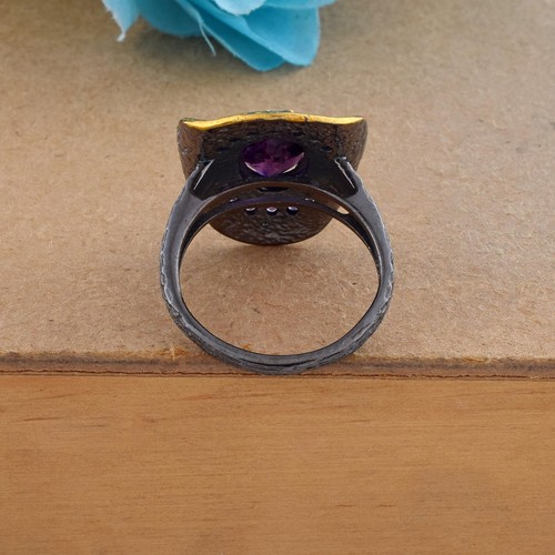 Amethyst Ring February Silver Birthstone 925 Sterling Purple Natural Gemstone - 第 5/5 張圖片