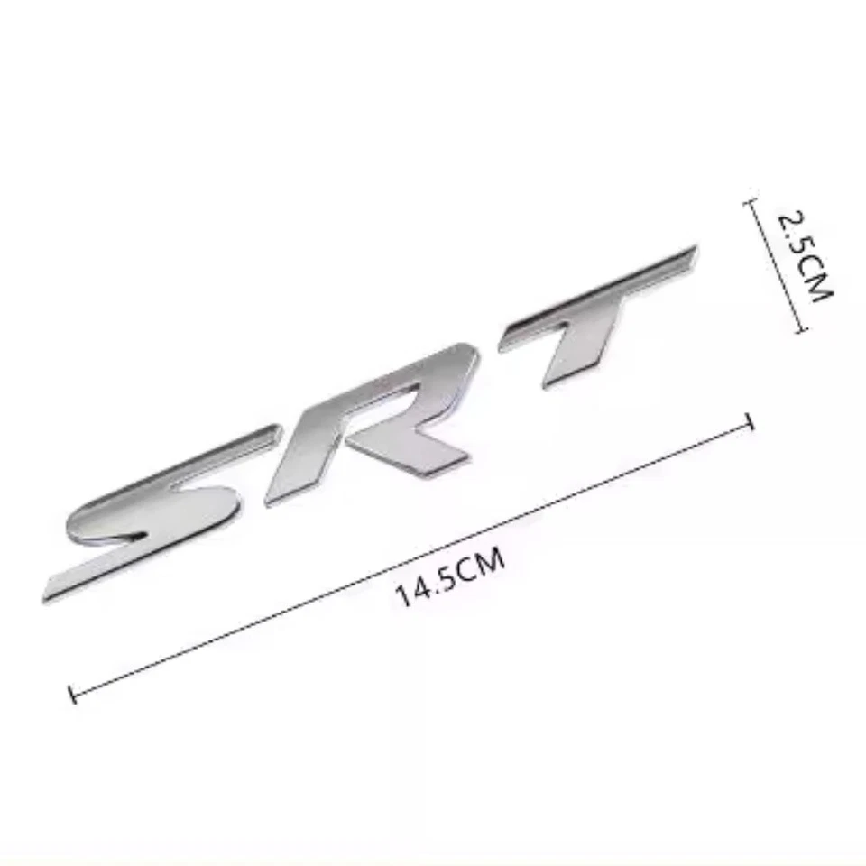 Insignia trasera hueca Hellcat SRT emblema cola maletero plateada hecha para Hellcat cromo Foto 3 de 4