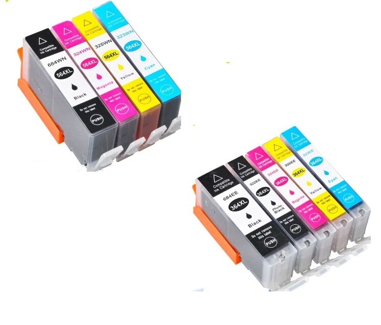 ILLICOENCRE 1-8 Cartouches encre compatibles HP 364XL pour Photosmart B 8553 8558 HP364 XL