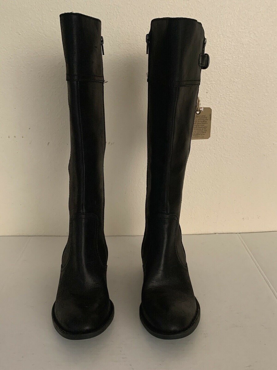 New BORN FANNAR Leather Knee High Boots For Women's Sz M in