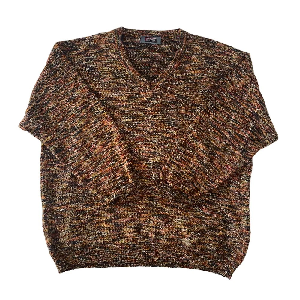 Vintage Sweater Knit | Size 2XL Unisex | 90s Retro V-Neck Vintage Sweater Cosy