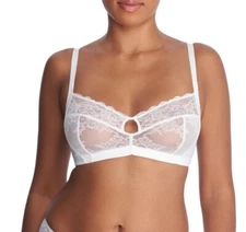 NATORI STATEMENT FULL FIT WIRELESS BRA WHITE 735211 NEW SIZE 34DD