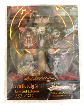 Strangeling Jasmine Becket Griffith Pin SIGNED Seven Deadly Sins II Numbered Set