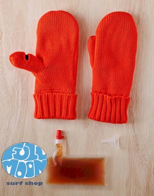 New Winter Gloves Adults Mitten Hidden Flask Set