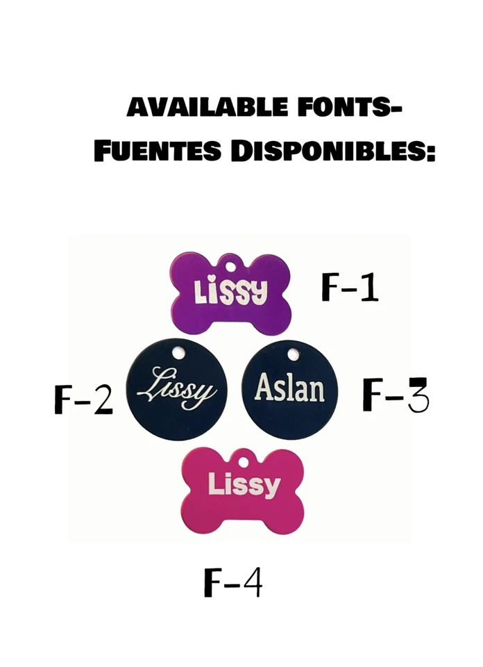 CUSTOM ENGRAVED PERSONALIZED PET TAG ID DOG CAT NAME TAGS Puppy Material Acrylic - Image 3 of 4