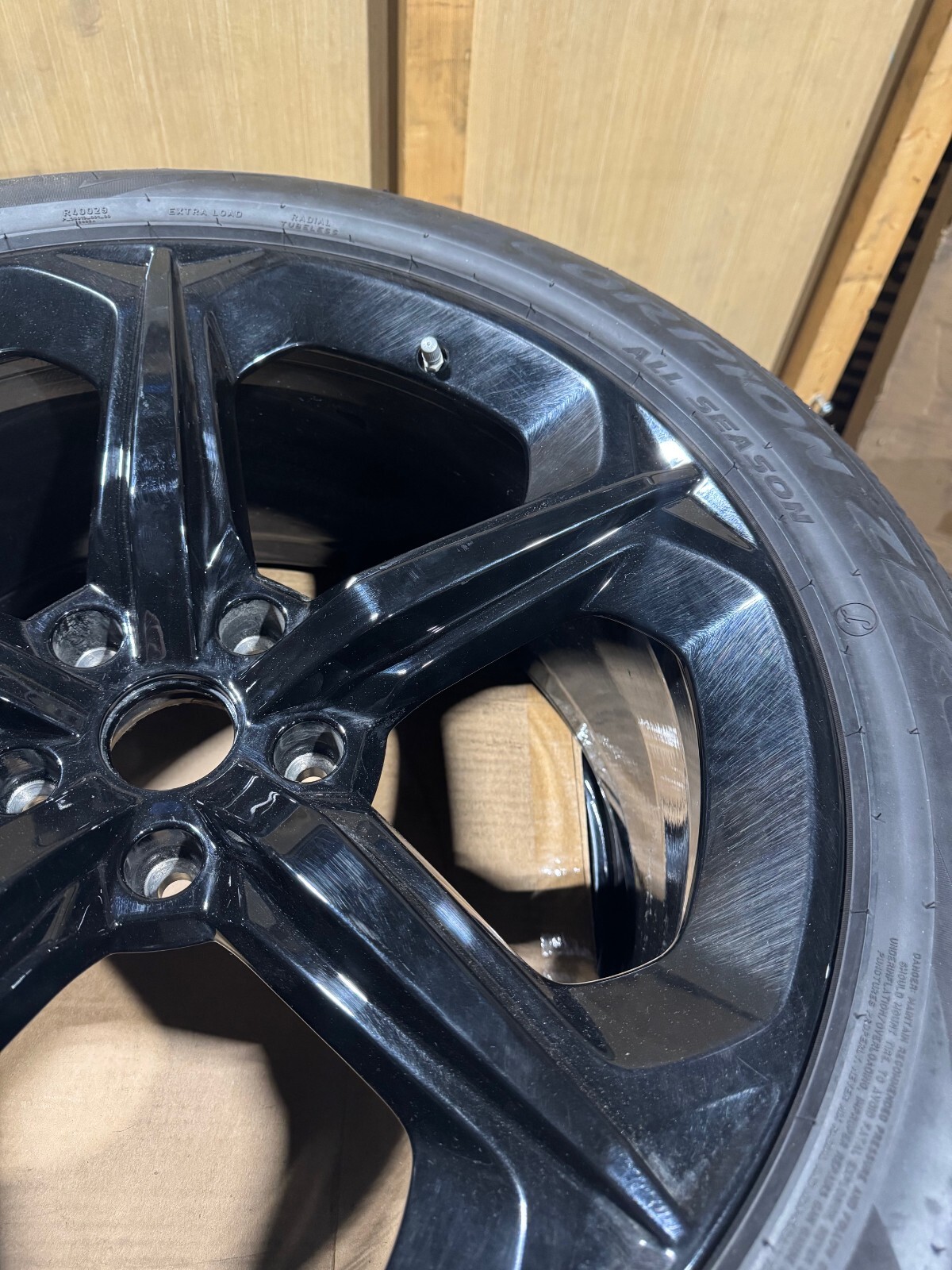 OEM Lamborghini Urus 21" Black Wheels Rims w/ Pirelli Scorpion Tires Set