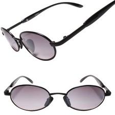 Retro Sophistication 80s 90s Grunge Nostalgia Urban Hippie Oval Black Sunglasses