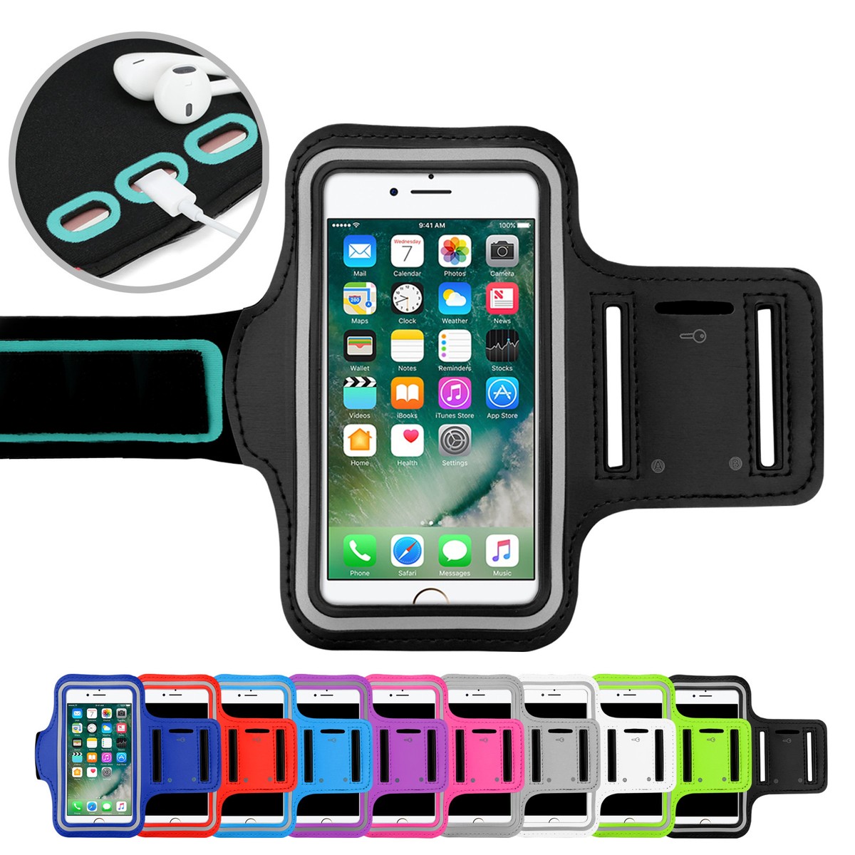 Sports Gym Armband Case Running Exercise for Apple iPhone 16e 15 14 13 Pro  Max