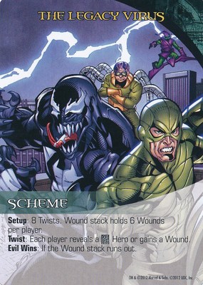 VENOM + VILLAINS Upper Deck Marvel Legendary SCHEME THE LEGACY VIRUS