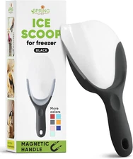 Magnetic Ice Scoop Freezer - BPA-Free Flexi-Plastic Popcorn Scoop Soft Grip 