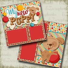 My New Puppy - Red - 2 Premade Scrapbook Pages - EZ Layout 4026