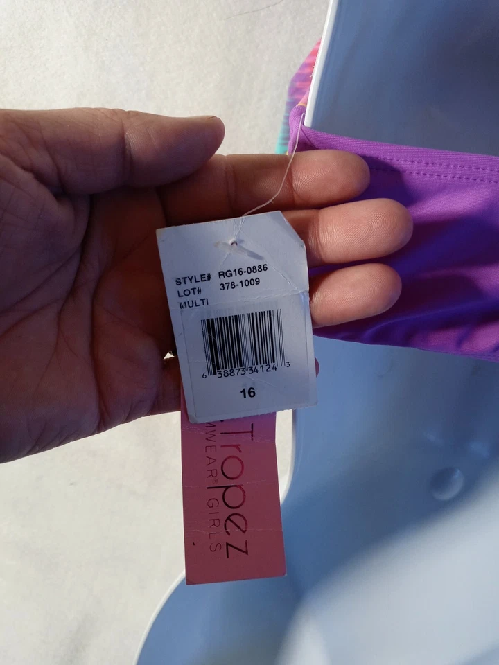 Traje de baño St Tropez para mujer top de baño multicolor Foto 4 de 4