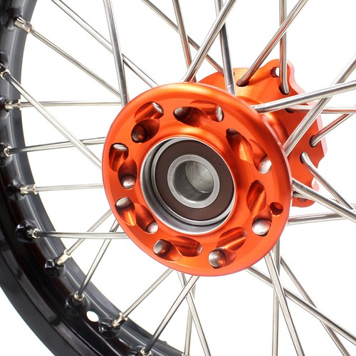KKE 1.6x12/10x1.6'' Mini Kid's Wheels Rims Fit Dirt KTM 50 SX 2024-2025 Orange - Foto 4 di 12