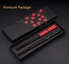 USA Reusable Chopsticks with Case Dishwasher Safe, Wooden Chopsticks Set of 2