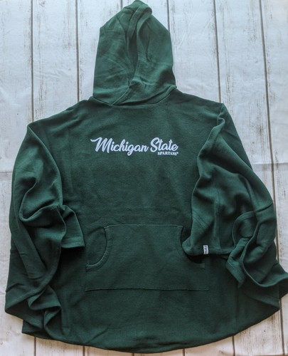 NEW Renu Michigan State Spartans One Size os Kanga Poncho Hoodie NCAA Team Game - Picture 5 of 7