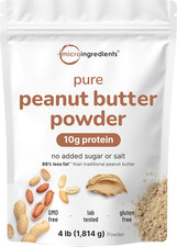 Pure PB Peanut Butter Powder, 4Lbs 64Oz  10G Protein  88 Less Fat  No Adde