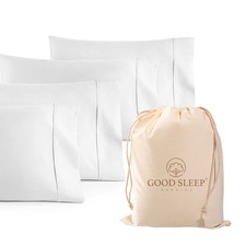 1000 TC White Standard Pillowcases Set of 4 100 Egyptian Cotton Pillow Cases...