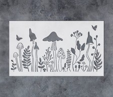 GSS Designs Flower Mushroom Stencils for Painting on Walls Wood Furniture Can...