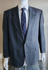 Yves Saint Laurent YSL Made in France Gray Wool Blazer Jacket Mens 44R