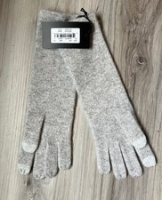 Sofiacashmere 100 Cashmere Women's Light Gray Gloves Winter MSRP 95.00 NWT