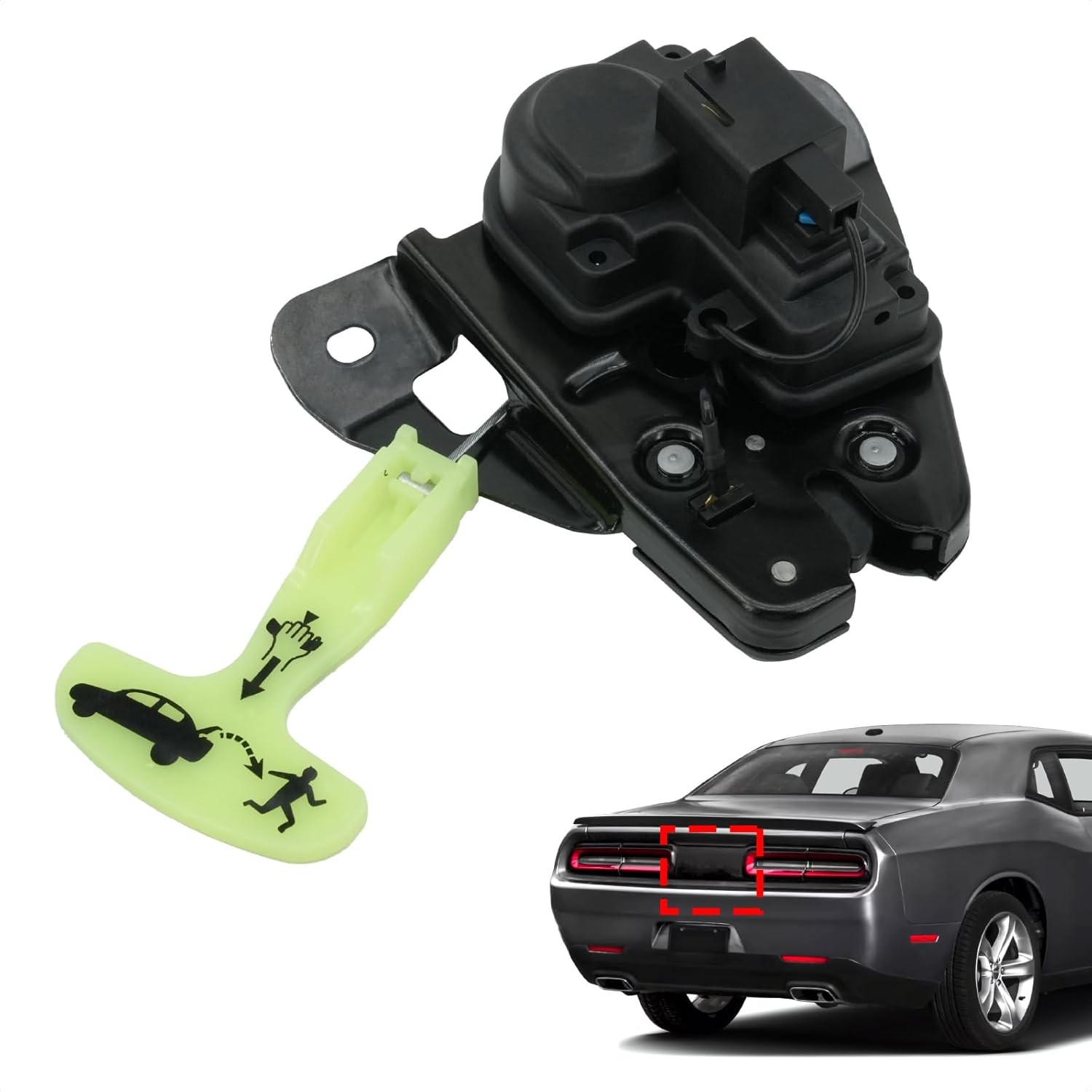 Rear Trunk Latch Actuator, Compatible with 2006-2018 Dodge 2005-2018 Chrysler, R