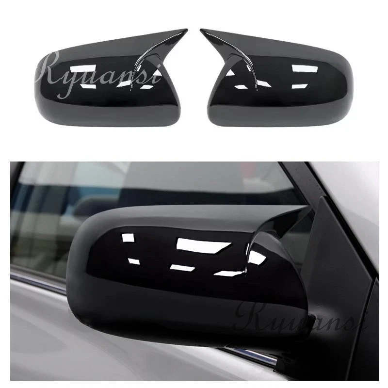 2x Gloss Black Car Rearview Mirror Cap Cover Trim For Toyota Corolla 2007-2013 Foto 3 de 4