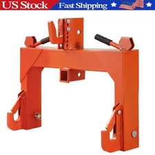 3 Point Quick Hitch Adapter for Tractors, Category 1 & 2, 3000Lbs w/ 2 Receivers