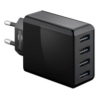 goobay 44953 4 Fach USB LadegeräT 30W / Netzteil Mit 4 USB EingäNgen / USB Ladeg