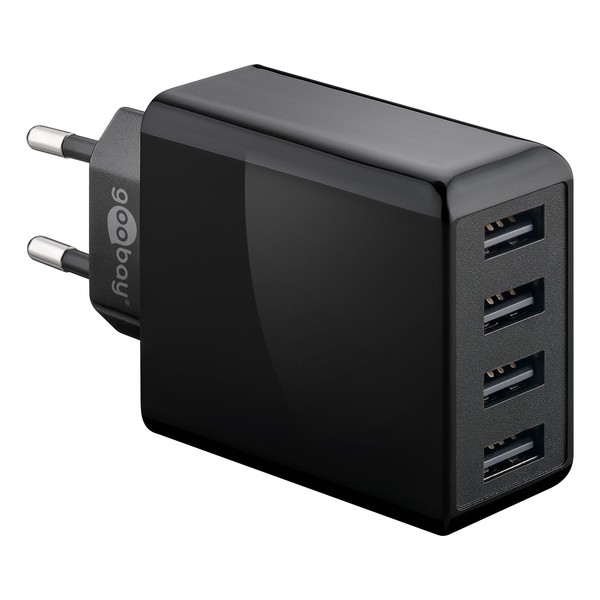 goobay 44953 4 Fach USB LadegeräT 30W / Netzteil Mit 4 USB EingäNgen / USB Ladeg-image